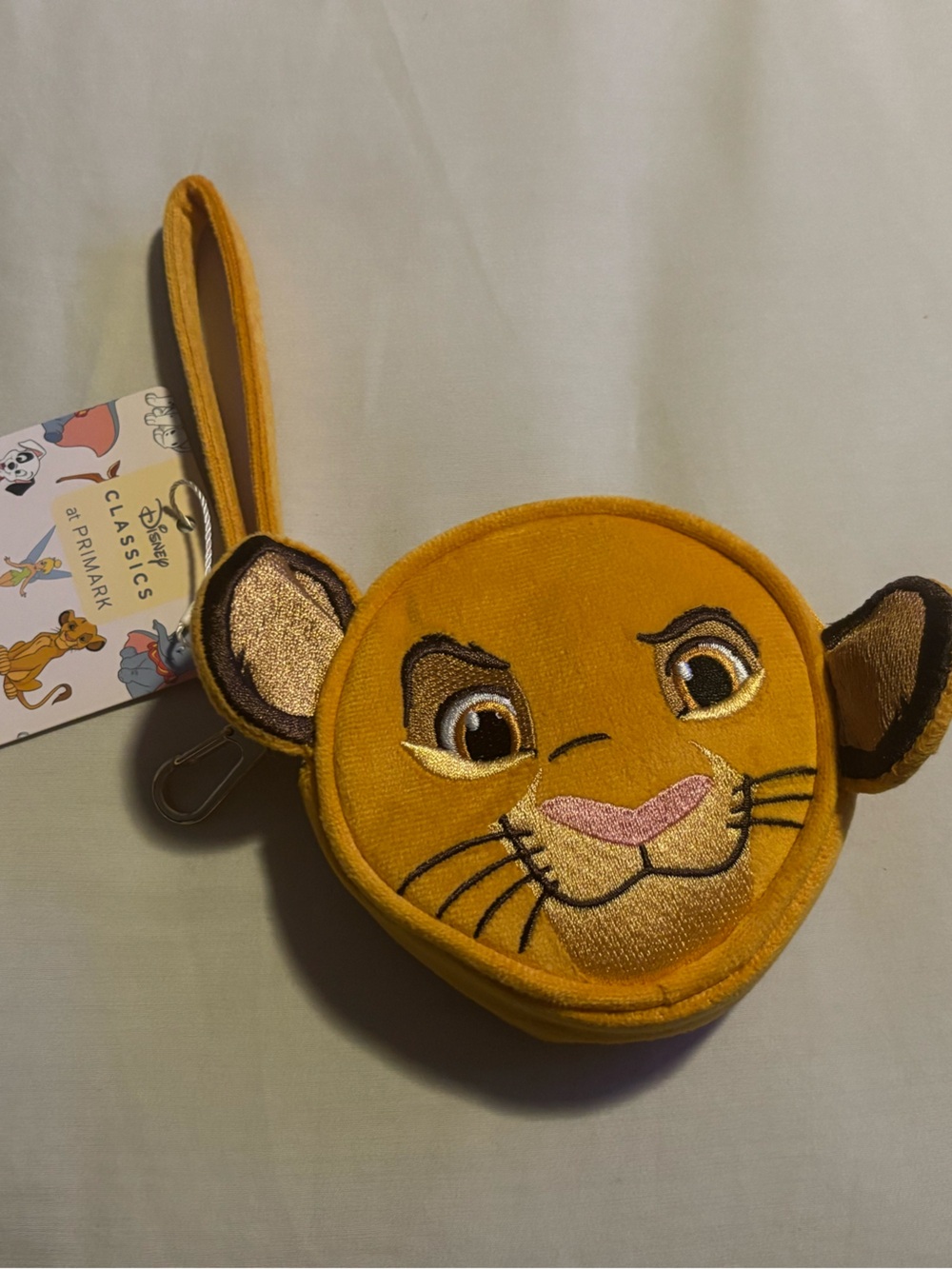 Disney Simba Plush Wristlet Coin Purse - Yellow